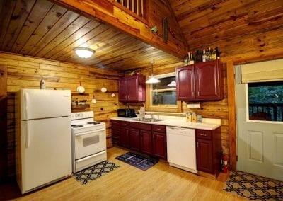 rustic hideaway cabins interior